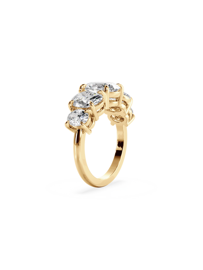 2 CT Round Three Stones Lab Grown Diamond Engagement Ring