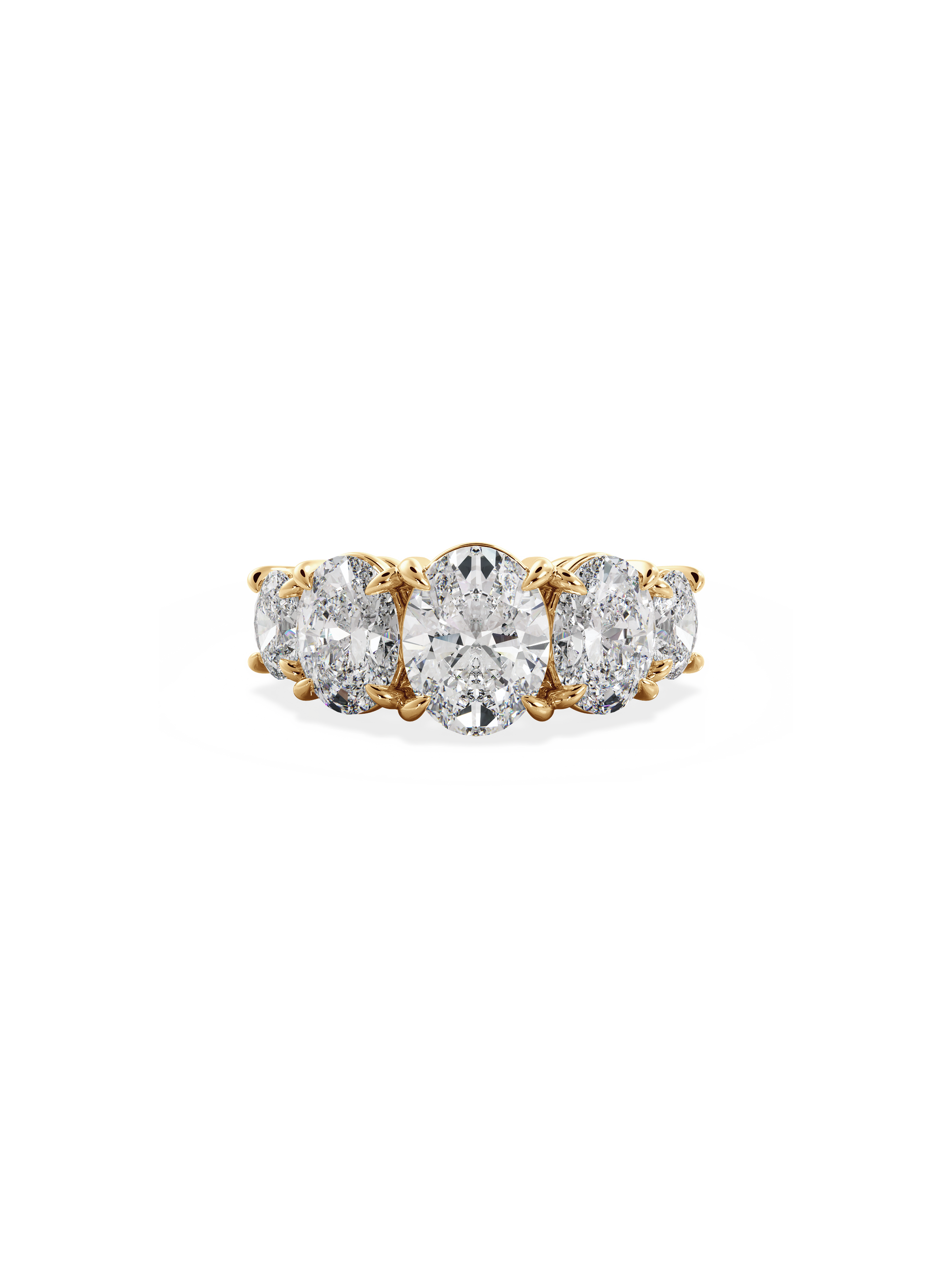 2 CT Round Three Stones Lab Grown Diamond Engagement Ring