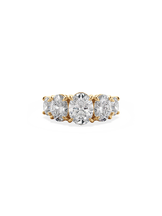 2 CT Round Three Stones Lab Grown Diamond Engagement Ring