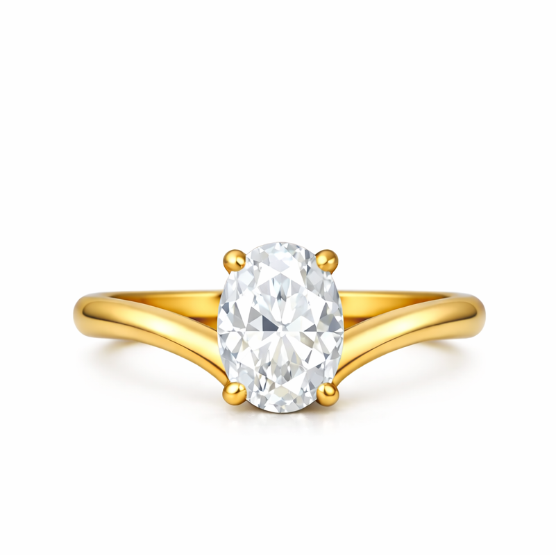2 CT Round Three Stones Lab Grown Diamond Engagement Ring