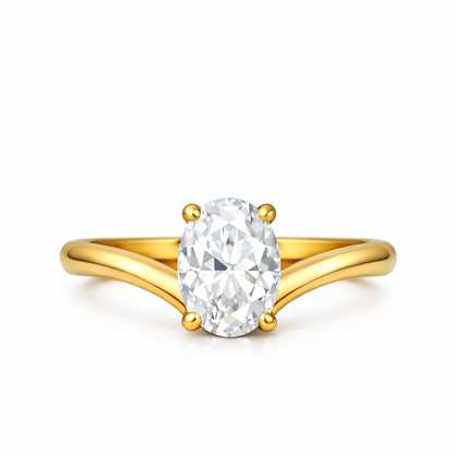 2 CT Round Three Stones Lab Grown Diamond Engagement Ring