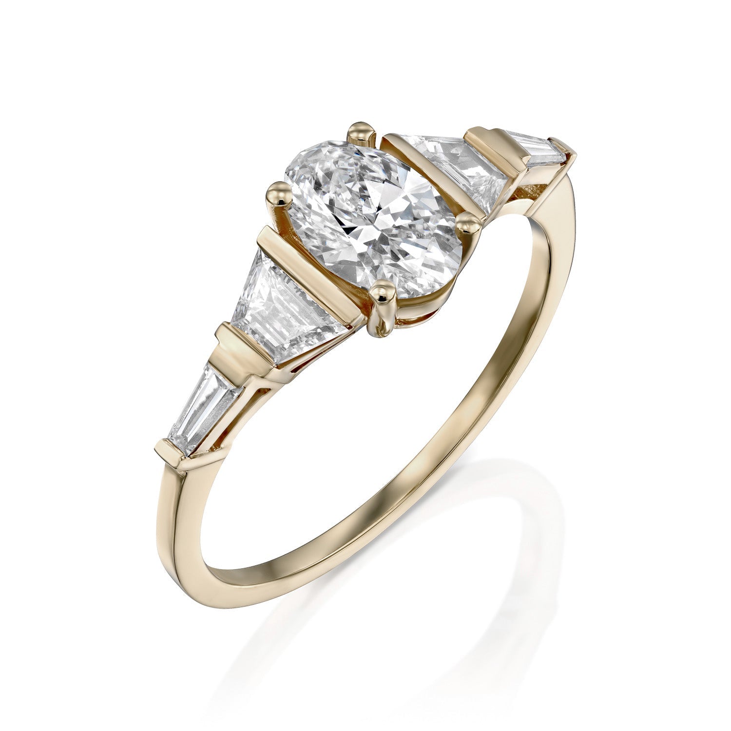 2 CT Round Three Stones Lab Grown Diamond Engagement Ring