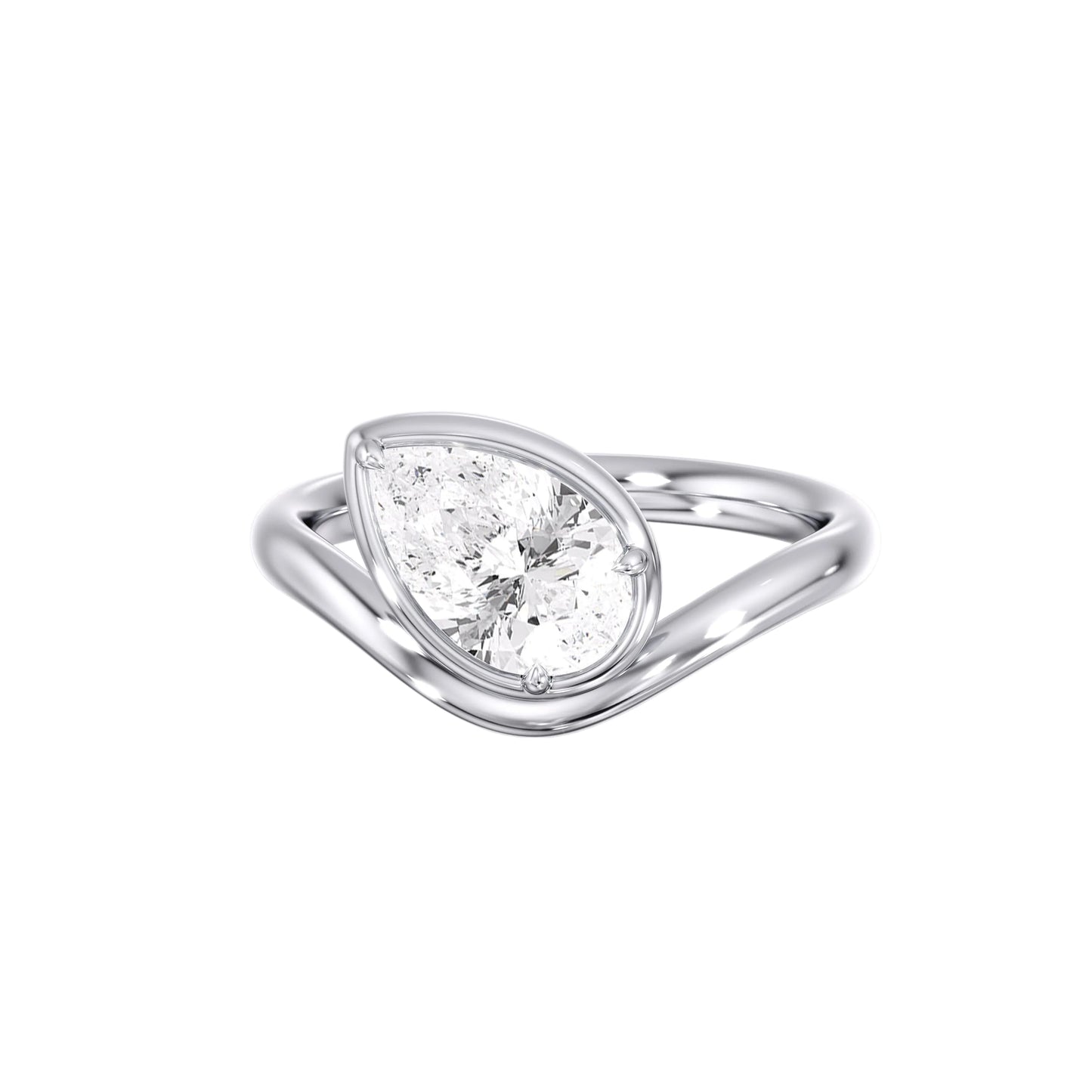 2 CT Round Three Stones Lab Grown Diamond Engagement Ring