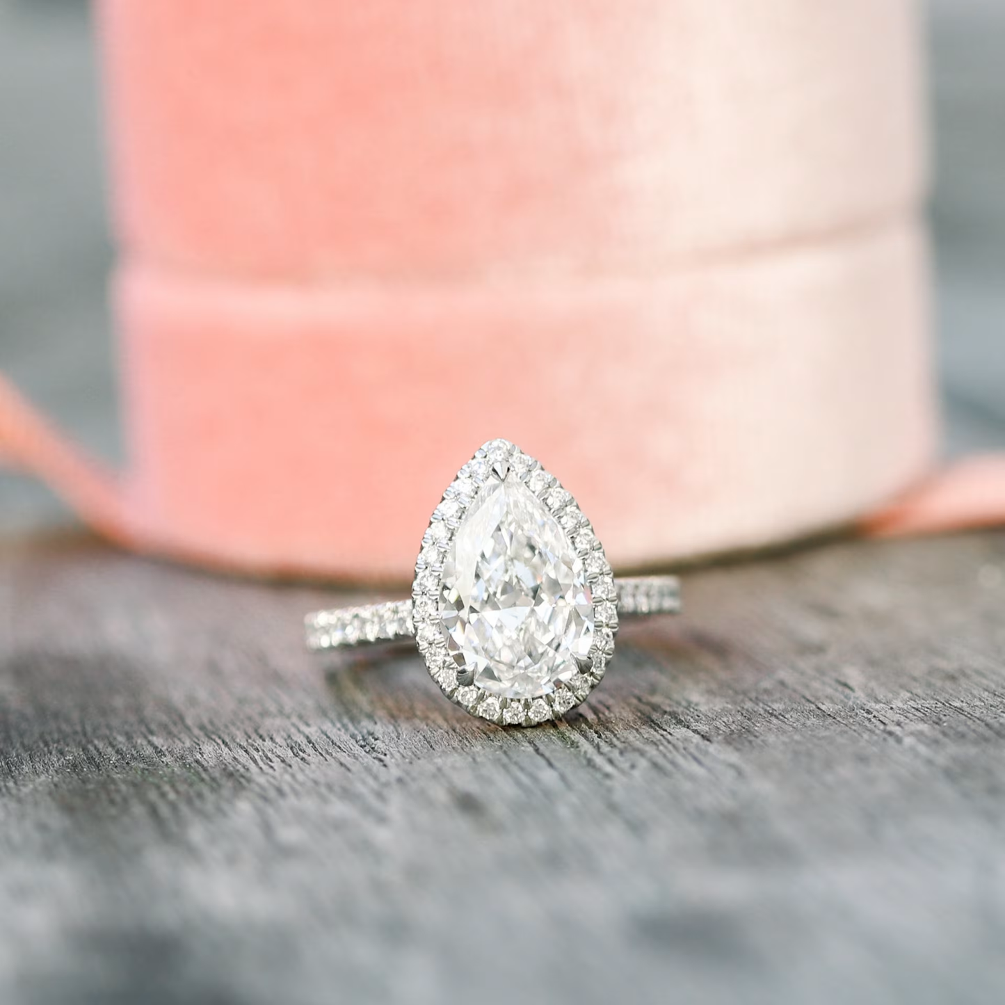 Marquise Cut Cluster Styled Lab Grown Diamond Engagement Ring