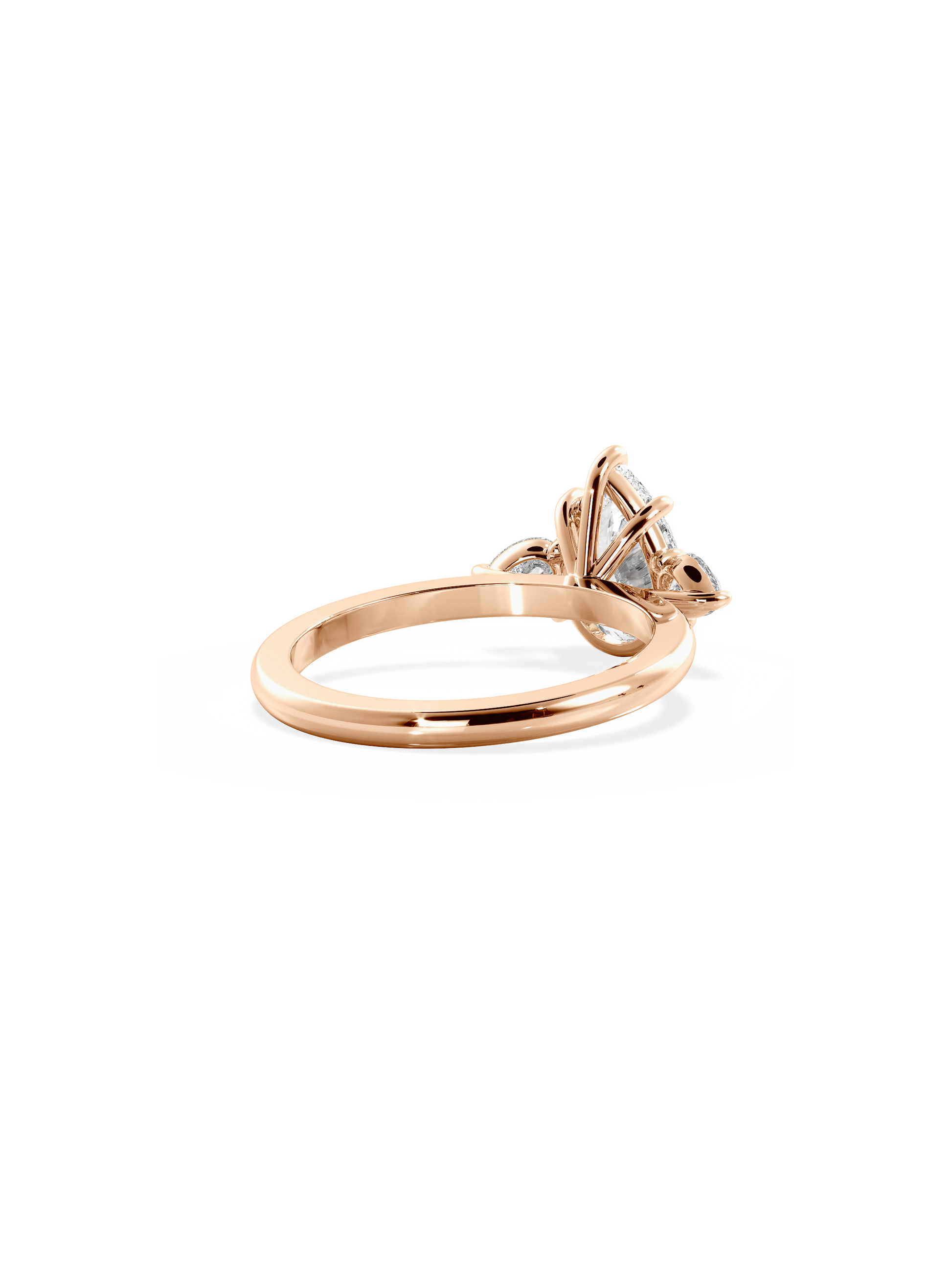 2 CT Round Three Stones Lab Grown Diamond Engagement Ring