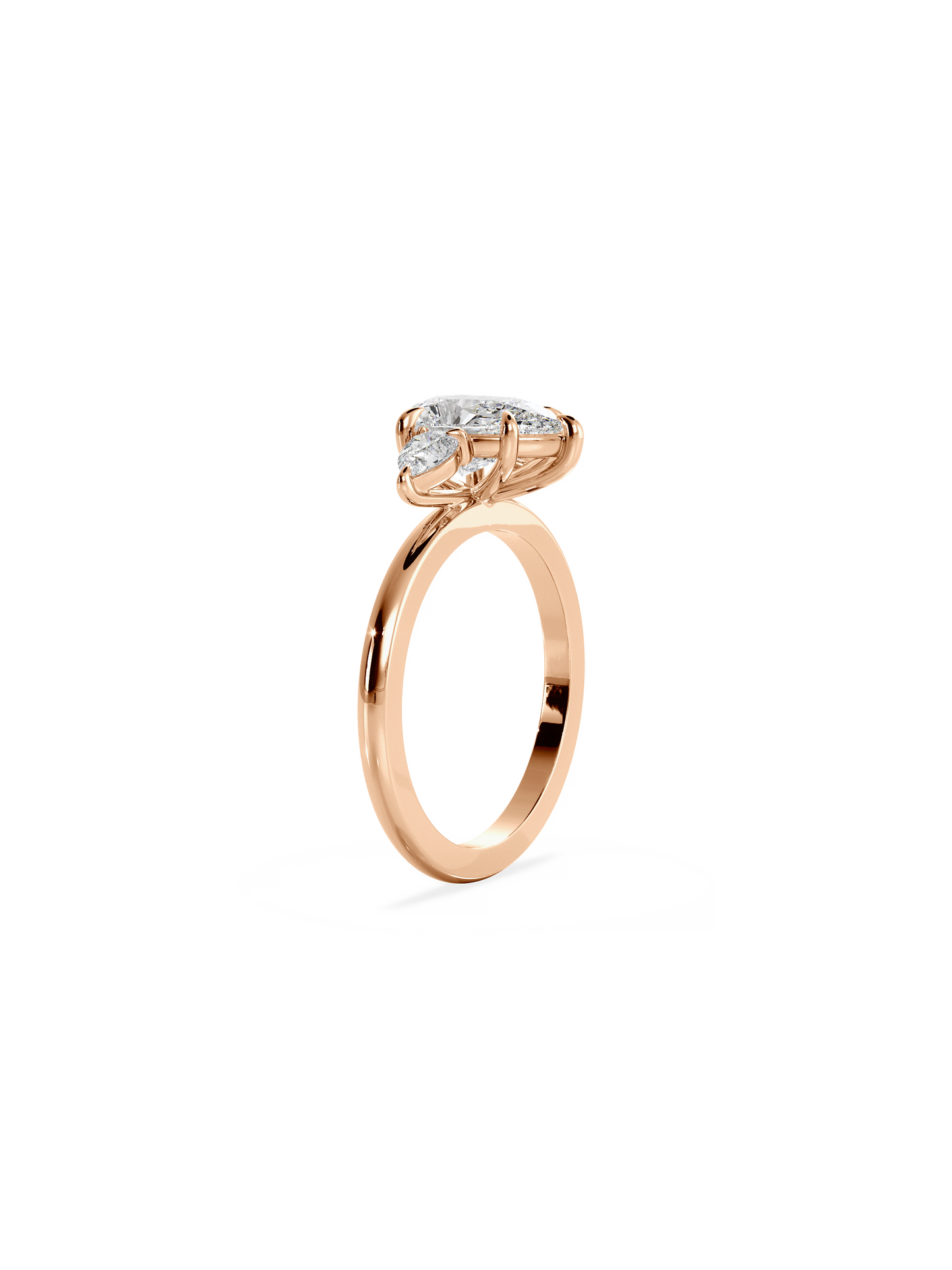 2 CT Round Three Stones Lab Grown Diamond Engagement Ring
