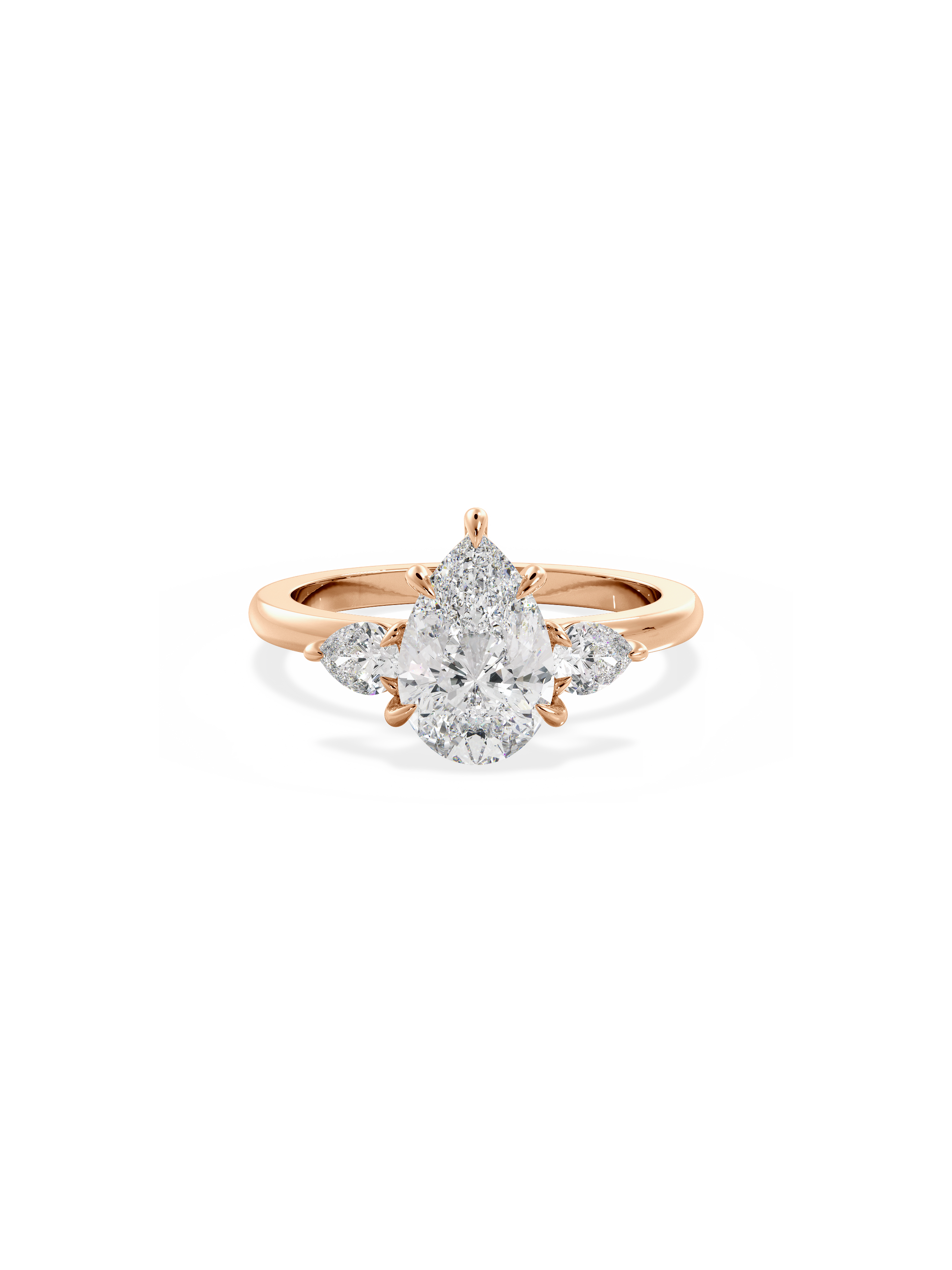 2 CT Round Three Stones Lab Grown Diamond Engagement Ring