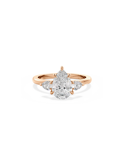 2 CT Round Three Stones Lab Grown Diamond Engagement Ring