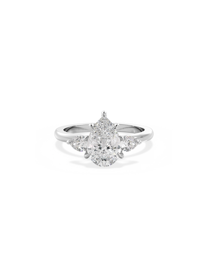 2 CT Round Three Stones Lab Grown Diamond Engagement Ring
