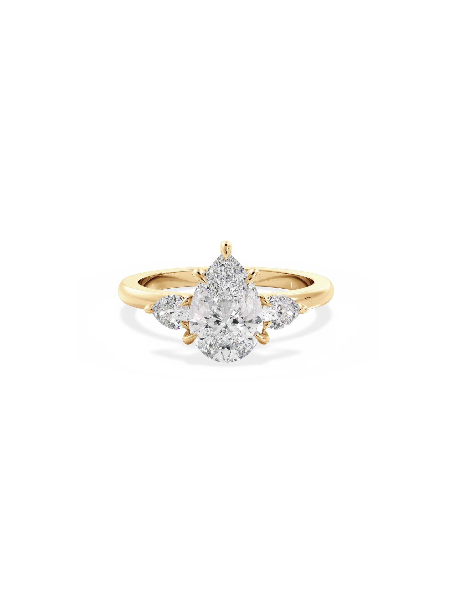 2 CT Round Three Stones Lab Grown Diamond Engagement Ring