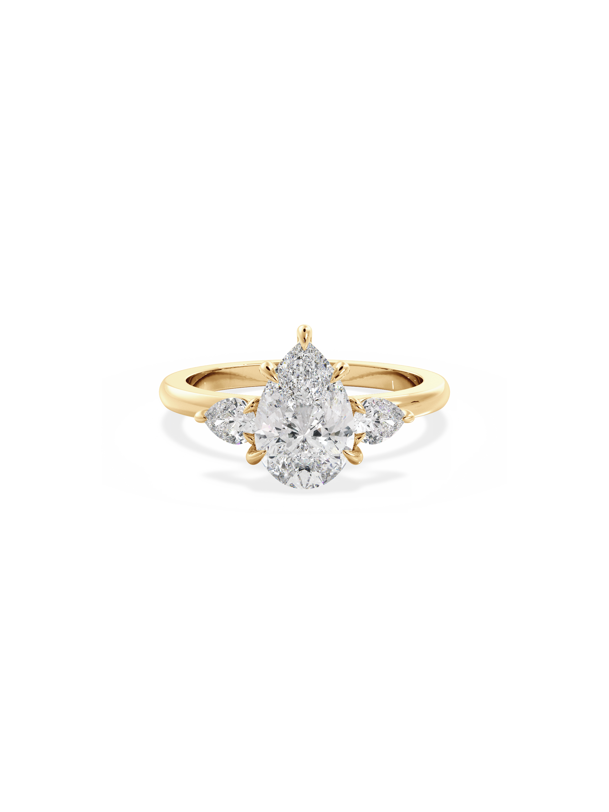 2 CT Round Three Stones Lab Grown Diamond Engagement Ring