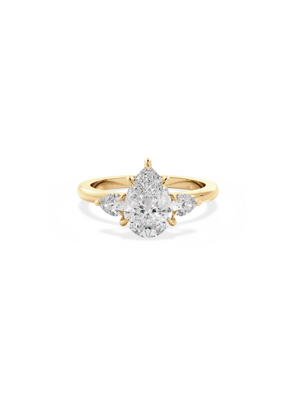 2 CT Round Three Stones Lab Grown Diamond Engagement Ring