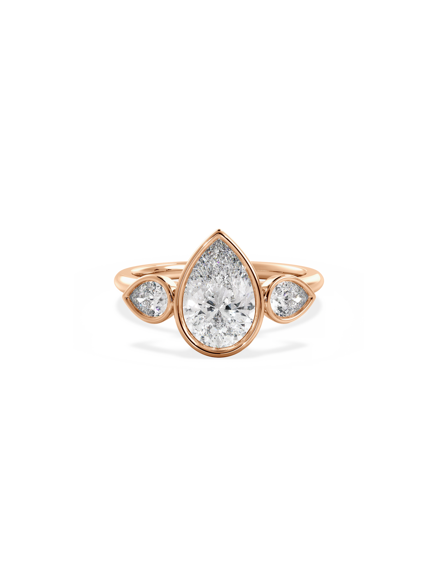 2 CT Round Three Stones Lab Grown Diamond Engagement Ring