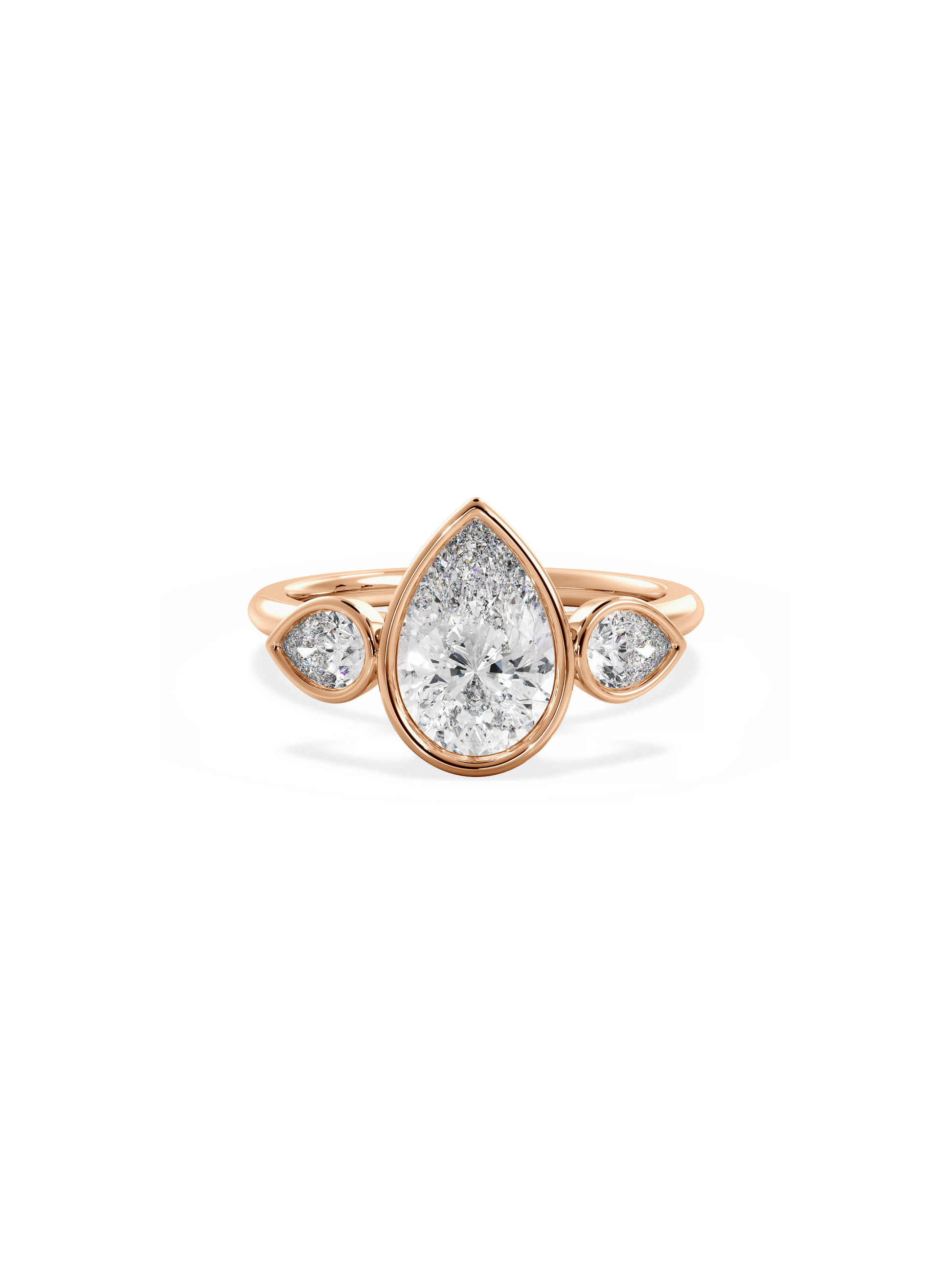 2 CT Round Three Stones Lab Grown Diamond Engagement Ring