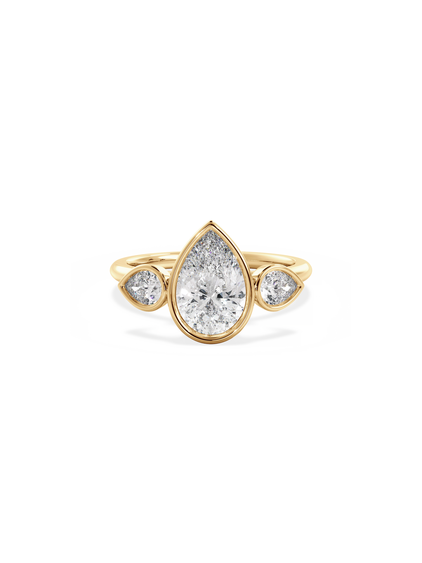 2 CT Round Three Stones Lab Grown Diamond Engagement Ring