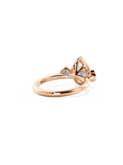 2 CT Round Three Stones Lab Grown Diamond Engagement Ring