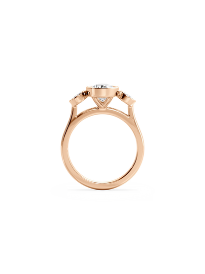 2 CT Round Three Stones Lab Grown Diamond Engagement Ring