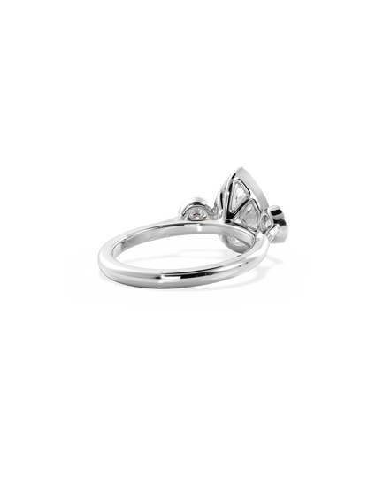 2 CT Round Three Stones Lab Grown Diamond Engagement Ring