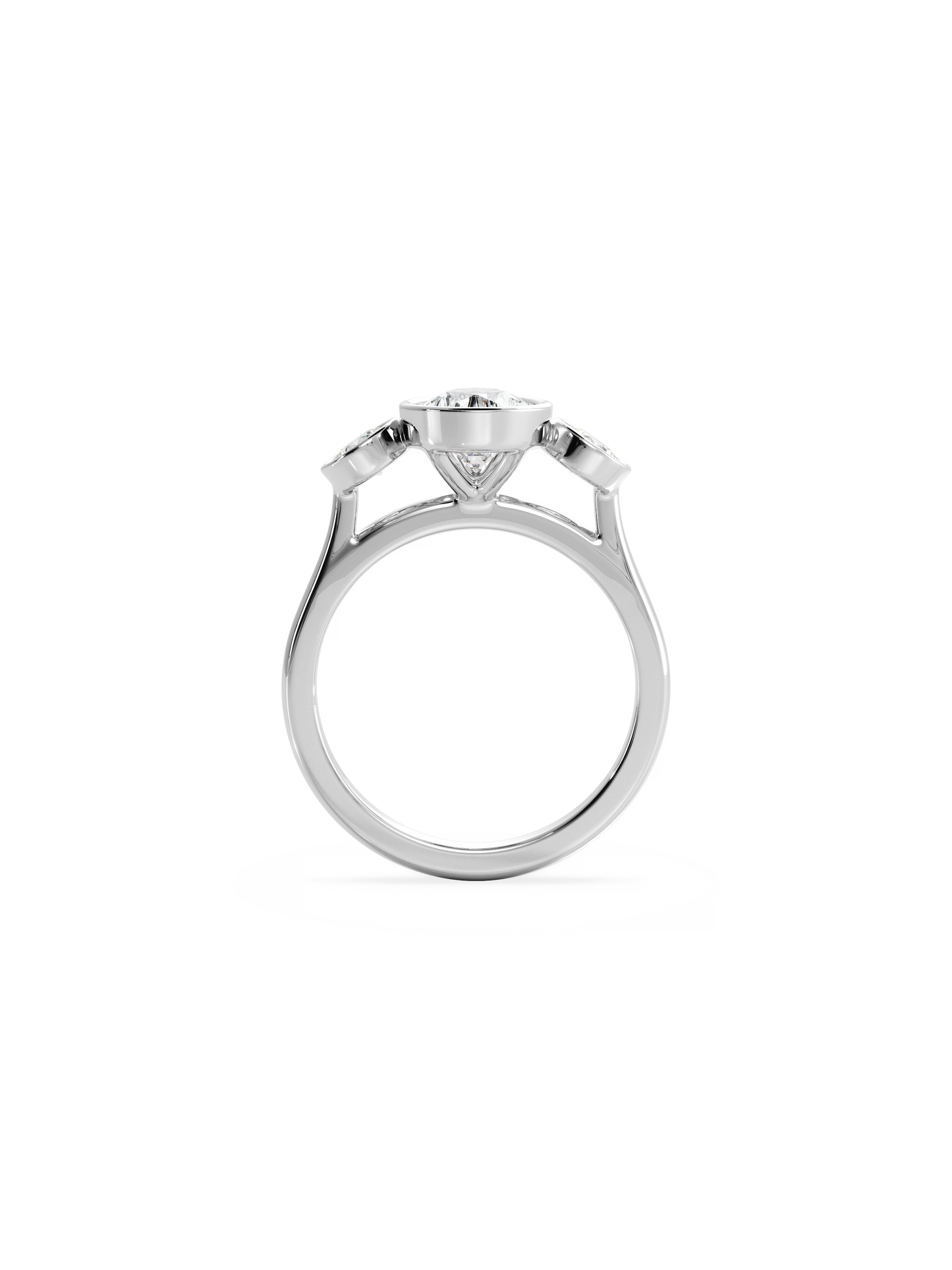 2 CT Round Three Stones Lab Grown Diamond Engagement Ring