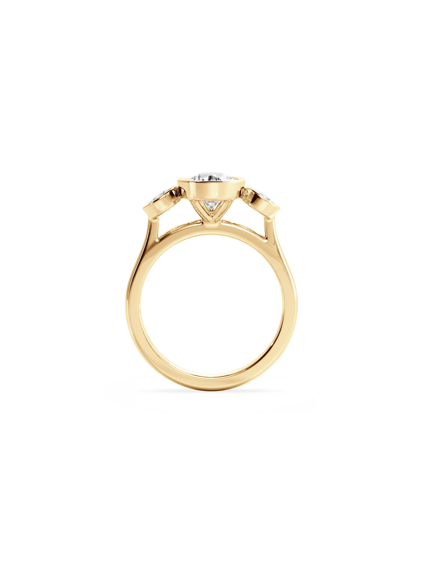 2 CT Round Three Stones Lab Grown Diamond Engagement Ring