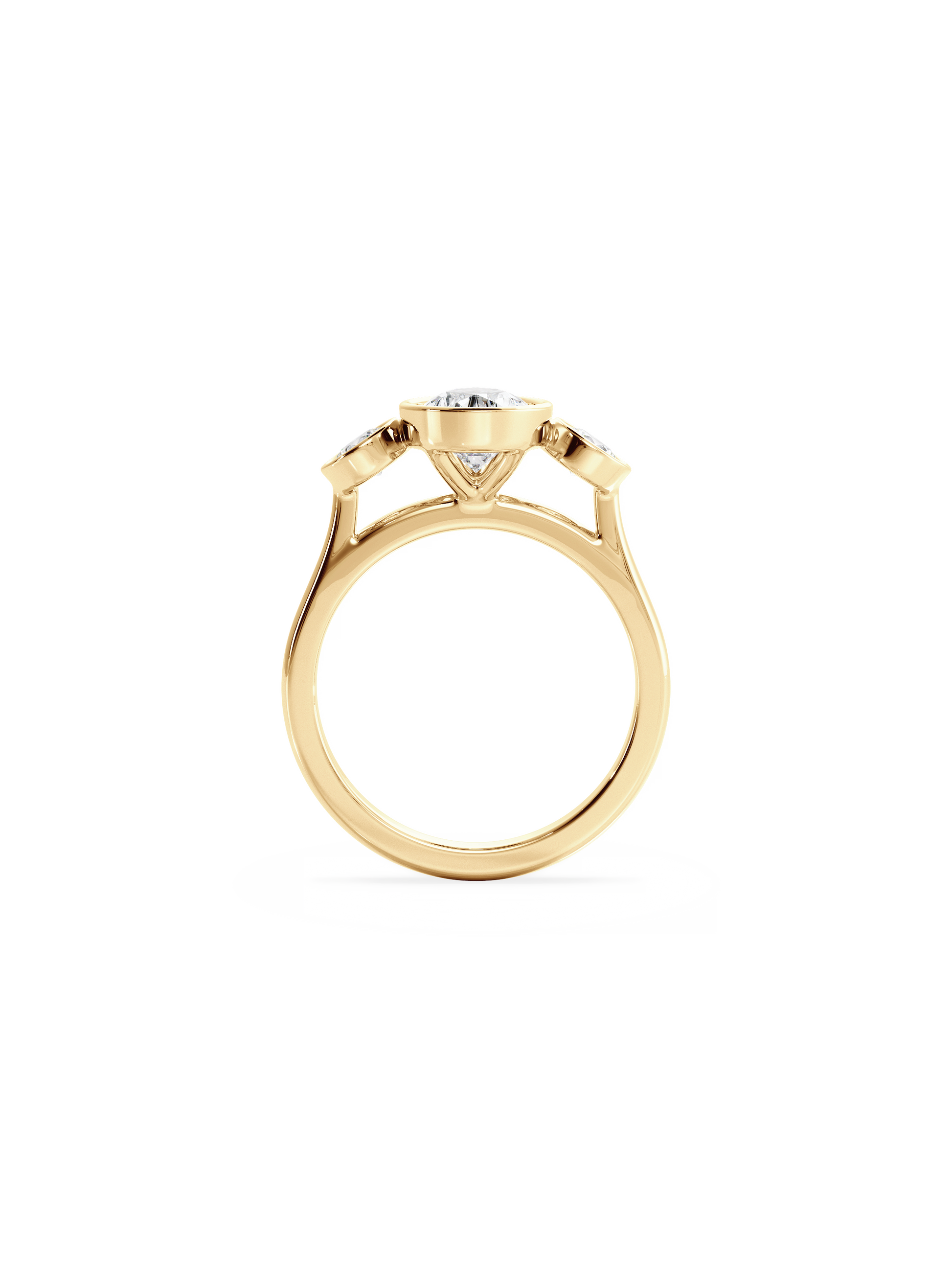 2 CT Round Three Stones Lab Grown Diamond Engagement Ring