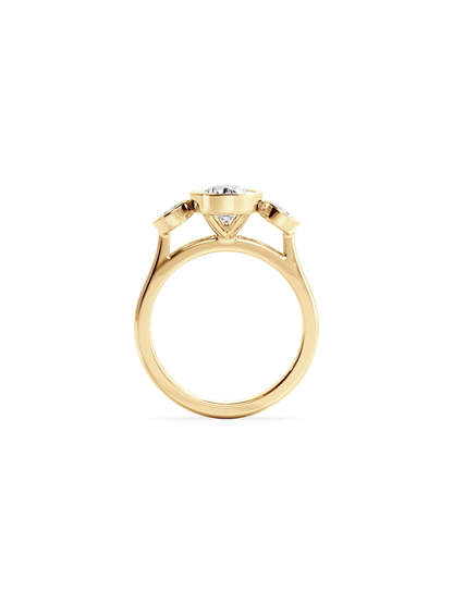 2 CT Round Three Stones Lab Grown Diamond Engagement Ring