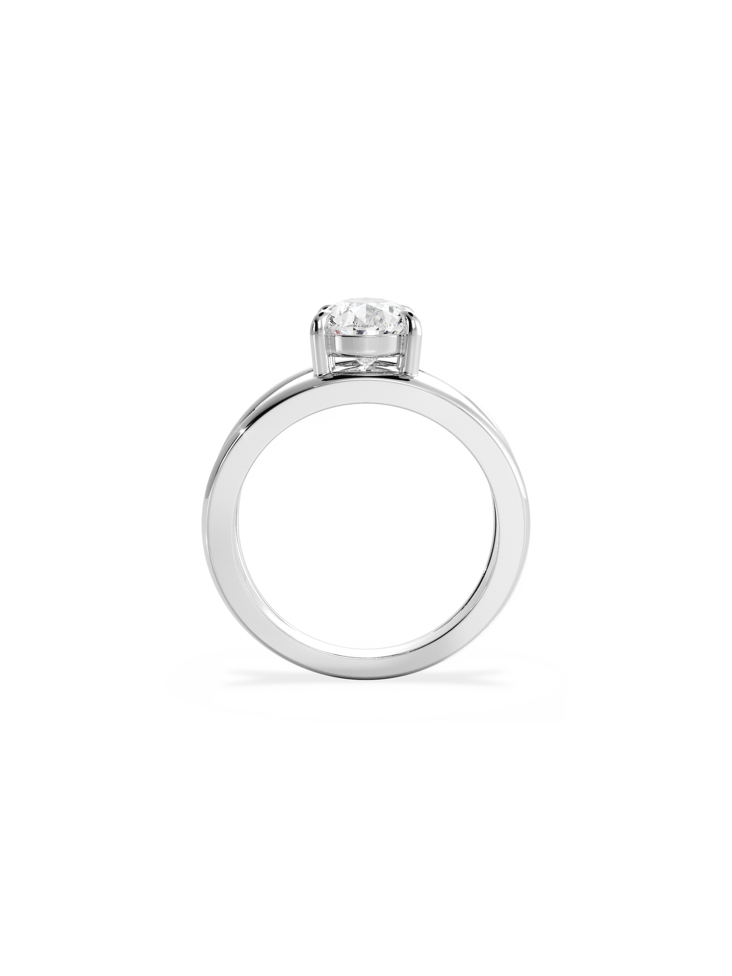 2 CT Round Three Stones Lab Grown Diamond Engagement Ring