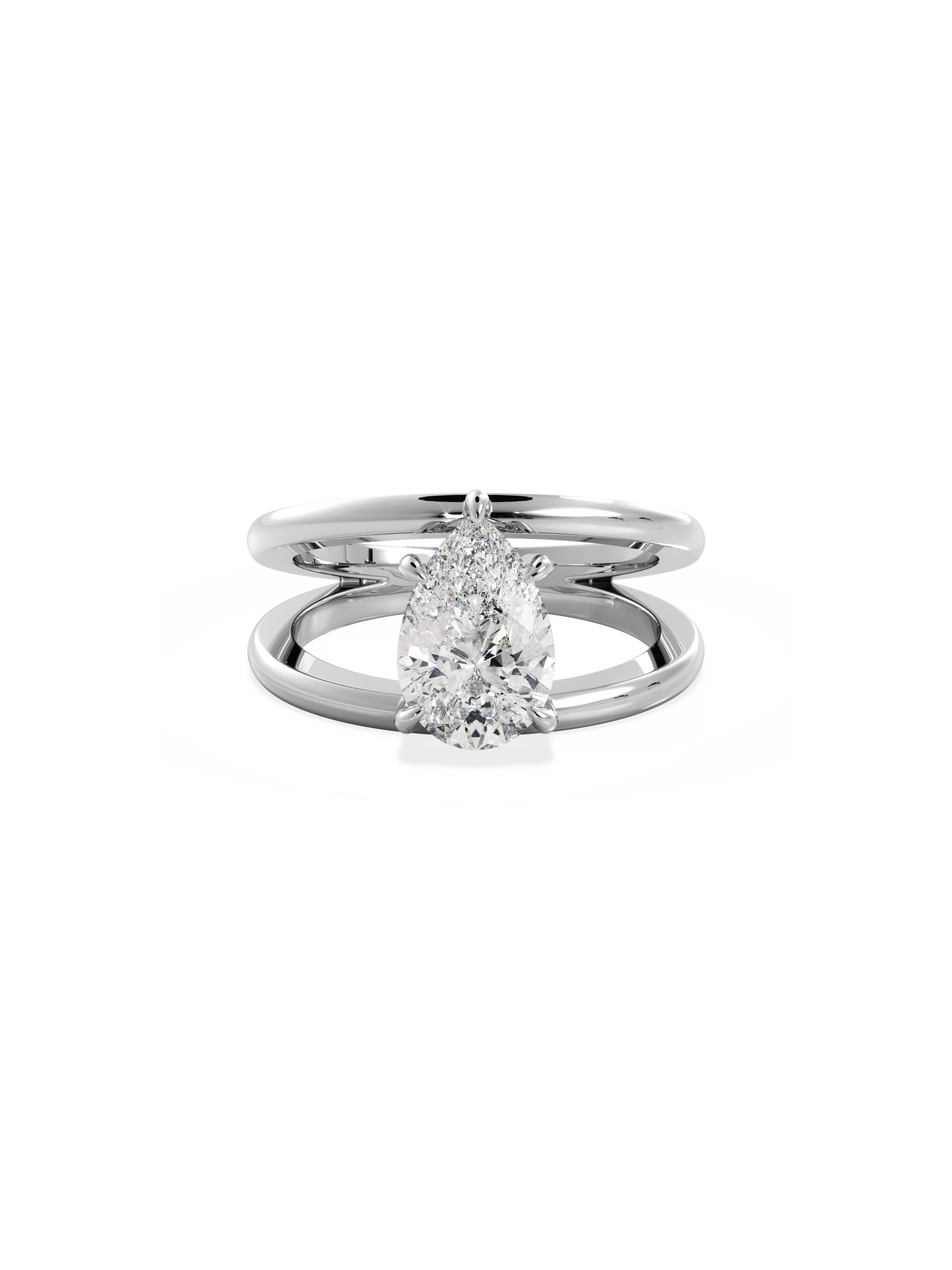 2 CT Round Three Stones Lab Grown Diamond Engagement Ring