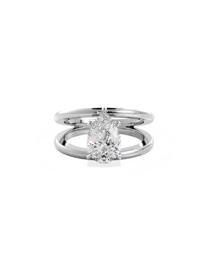 2 CT Round Three Stones Lab Grown Diamond Engagement Ring