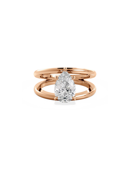2 CT Round Three Stones Lab Grown Diamond Engagement Ring