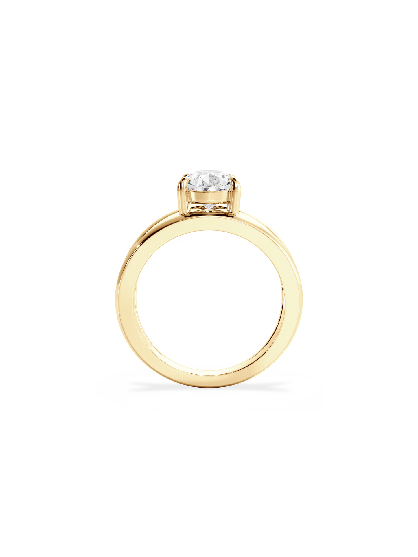 2 CT Round Three Stones Lab Grown Diamond Engagement Ring