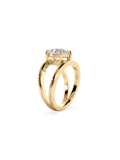 2 CT Round Three Stones Lab Grown Diamond Engagement Ring