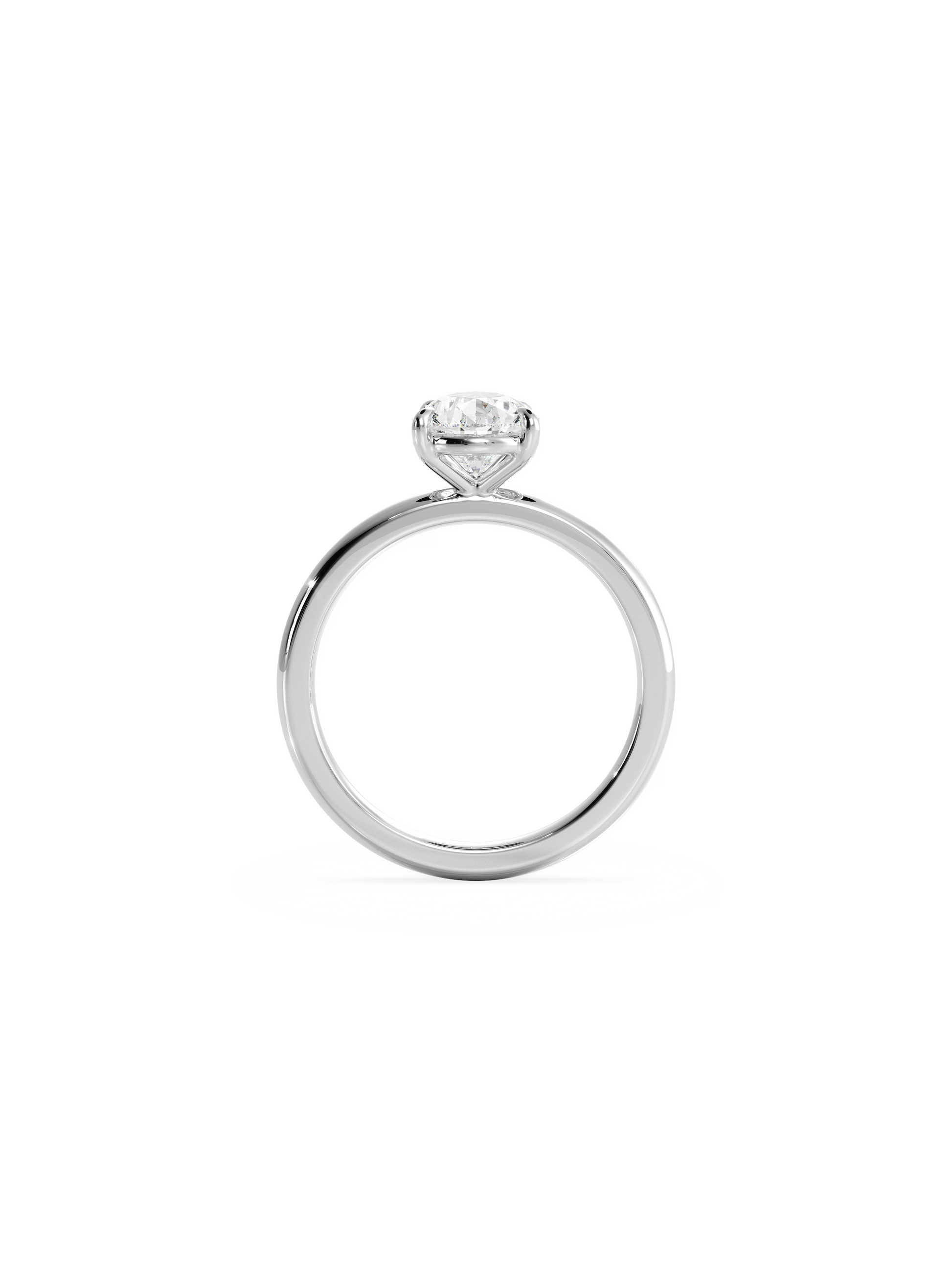 2 CT Round Three Stones Lab Grown Diamond Engagement Ring