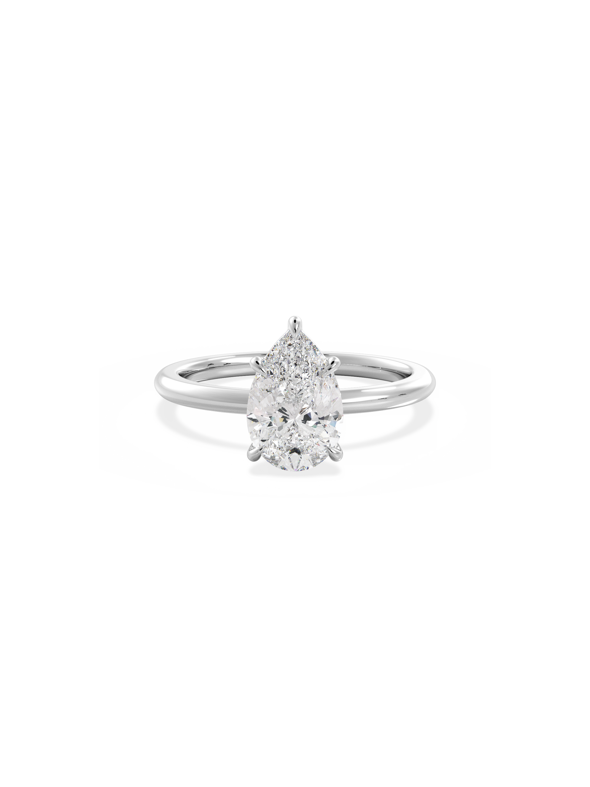 2 CT Round Three Stones Lab Grown Diamond Engagement Ring
