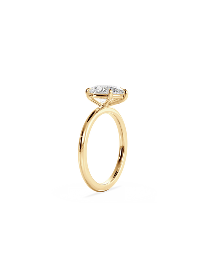 2 CT Round Three Stones Lab Grown Diamond Engagement Ring
