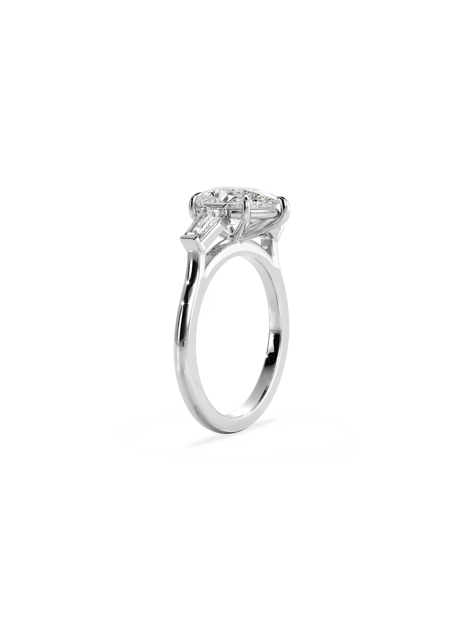 2 CT Round Three Stones Lab Grown Diamond Engagement Ring
