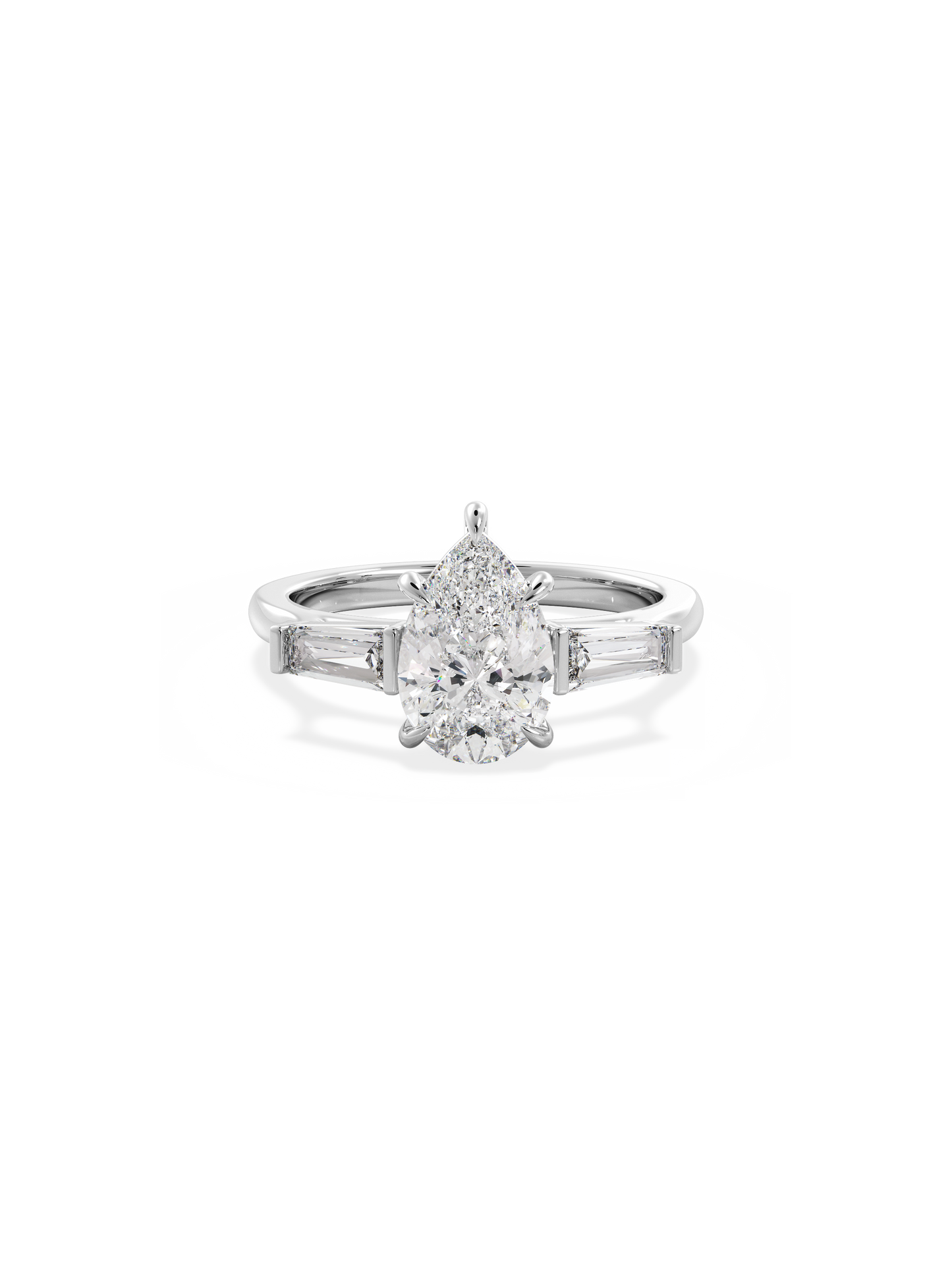 2 CT Round Three Stones Lab Grown Diamond Engagement Ring