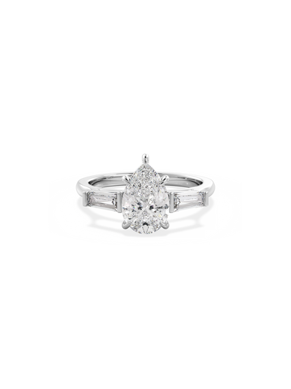 2 CT Round Three Stones Lab Grown Diamond Engagement Ring