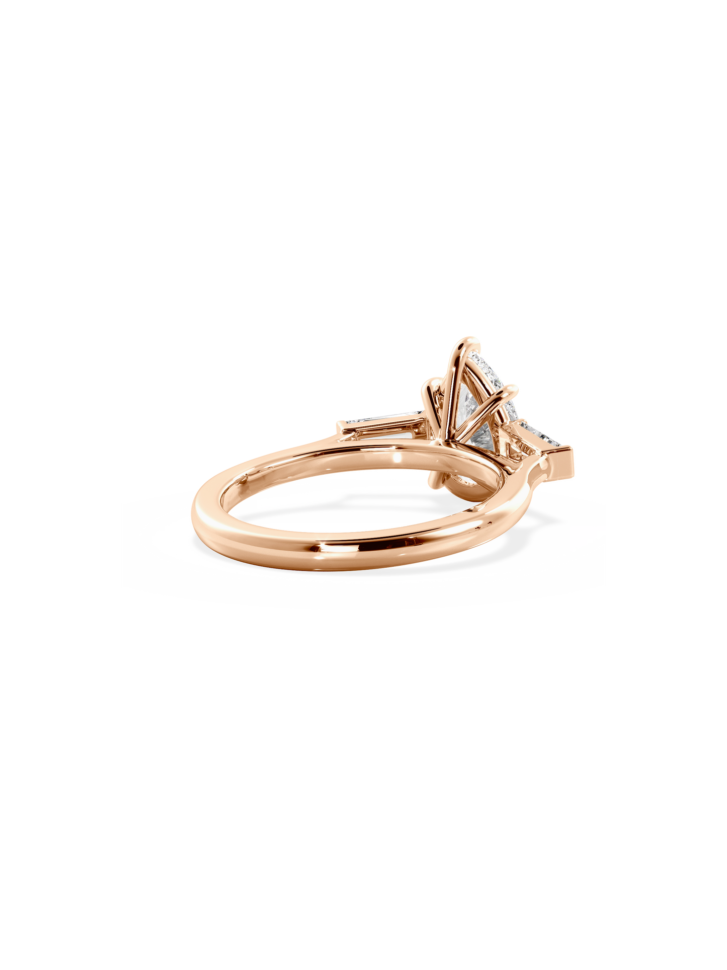 2 CT Round Three Stones Lab Grown Diamond Engagement Ring