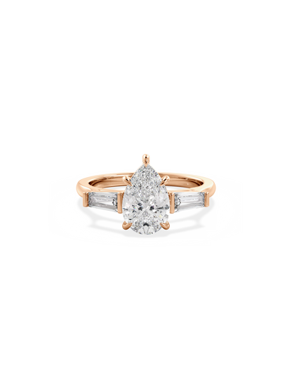 2 CT Round Three Stones Lab Grown Diamond Engagement Ring