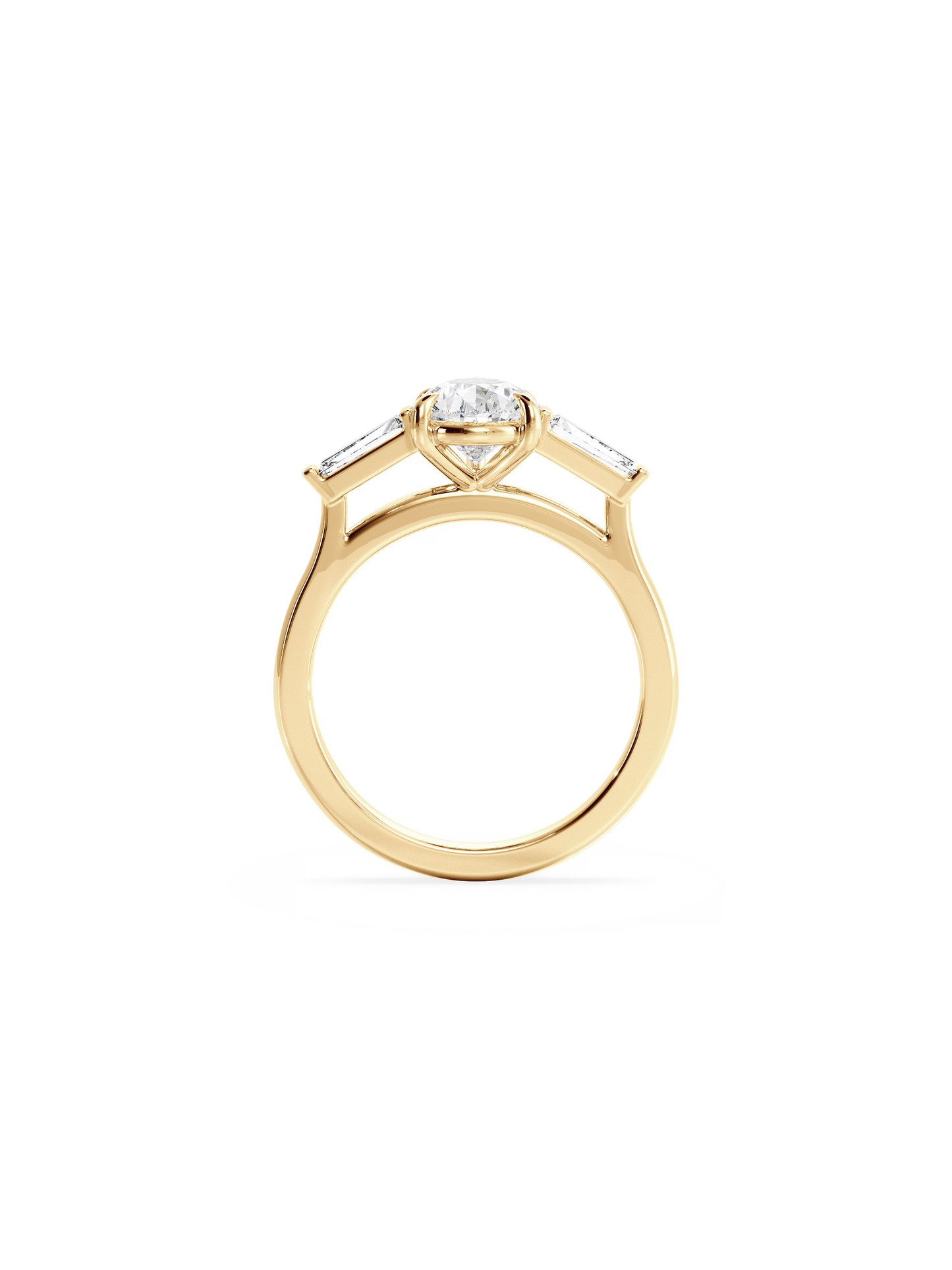 2 CT Round Three Stones Lab Grown Diamond Engagement Ring