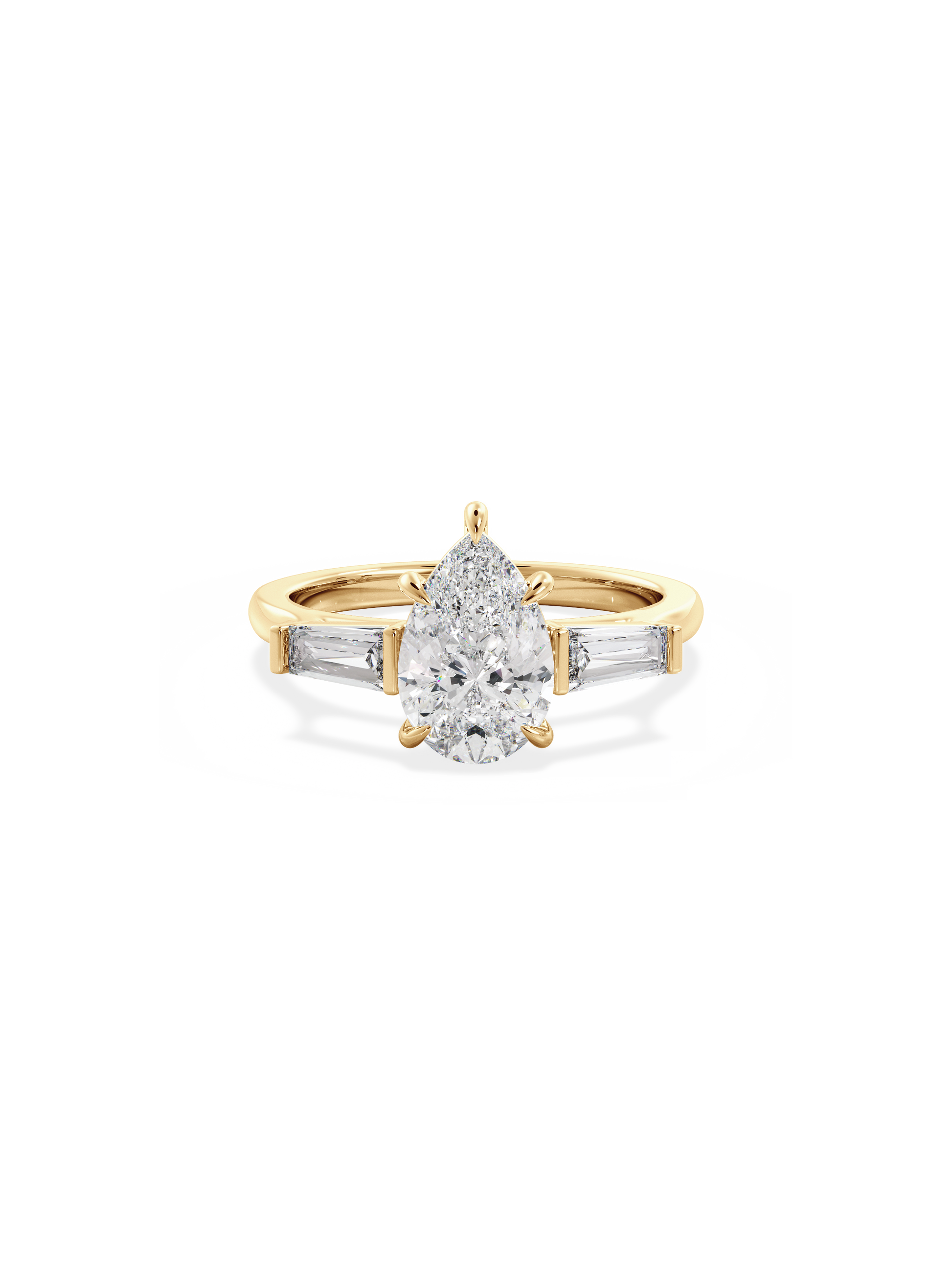 2 CT Round Three Stones Lab Grown Diamond Engagement Ring
