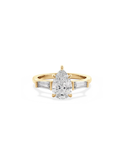 2 CT Round Three Stones Lab Grown Diamond Engagement Ring