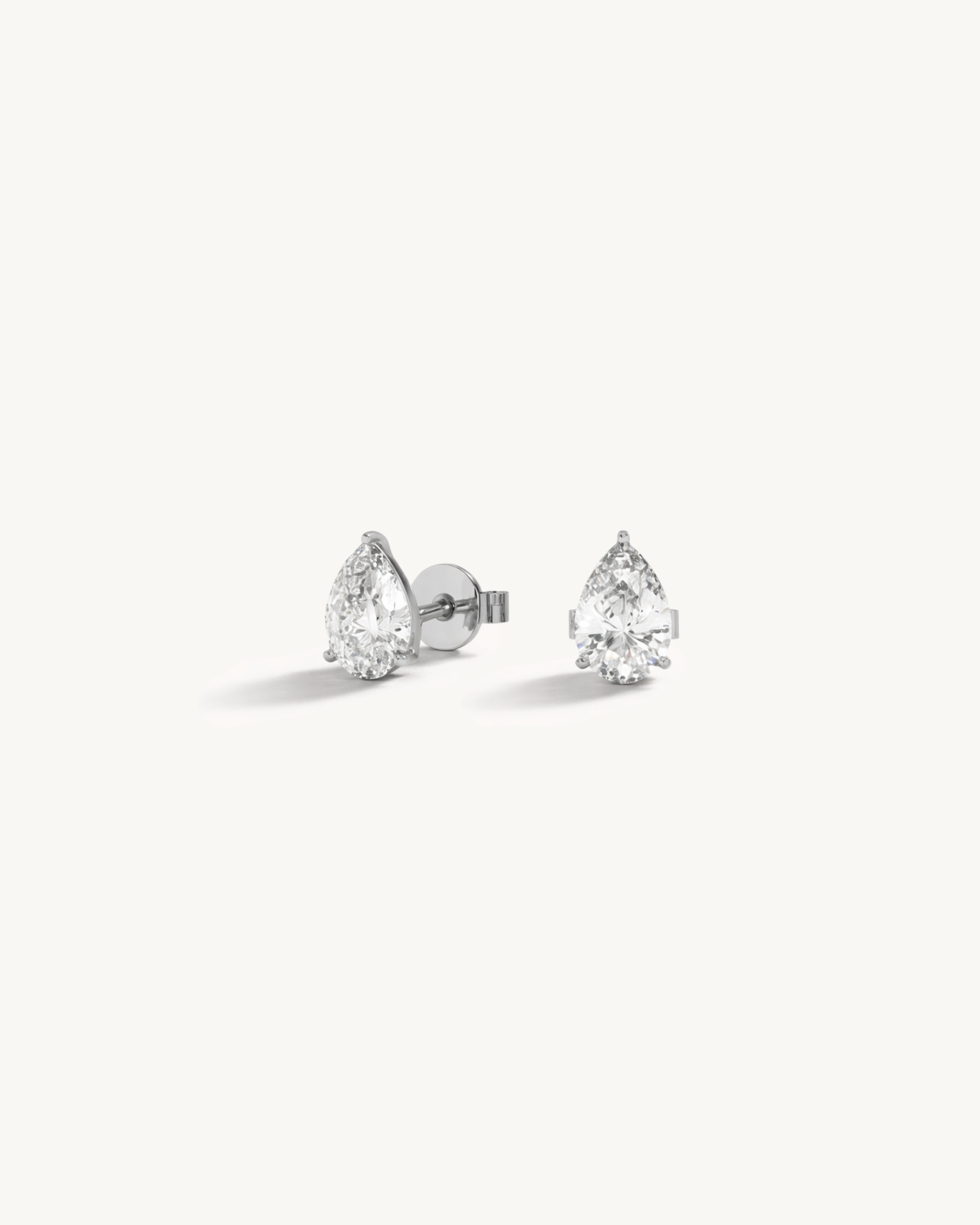 1.0 CT Round Bezel Solitaire Lab Grown Diamond Earrings