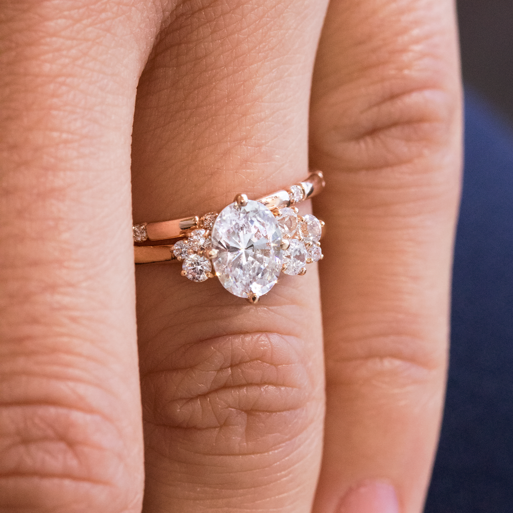 2 CT Round Three Stones Lab Grown Diamond Engagement Ring
