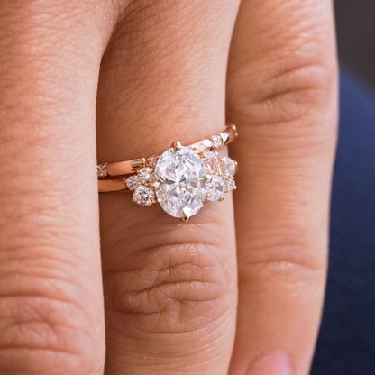 2 CT Round Three Stones Lab Grown Diamond Engagement Ring