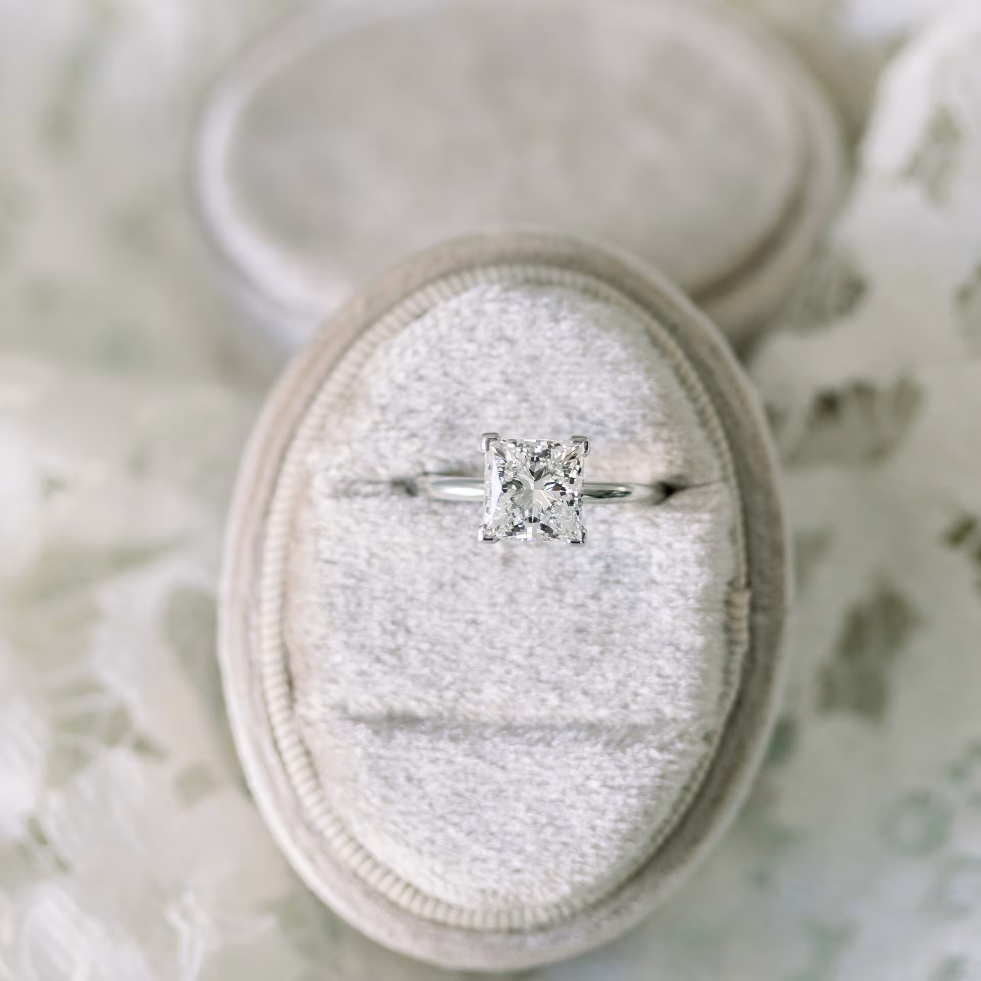 Marquise Cut Cluster Styled Lab Grown Diamond Engagement Ring