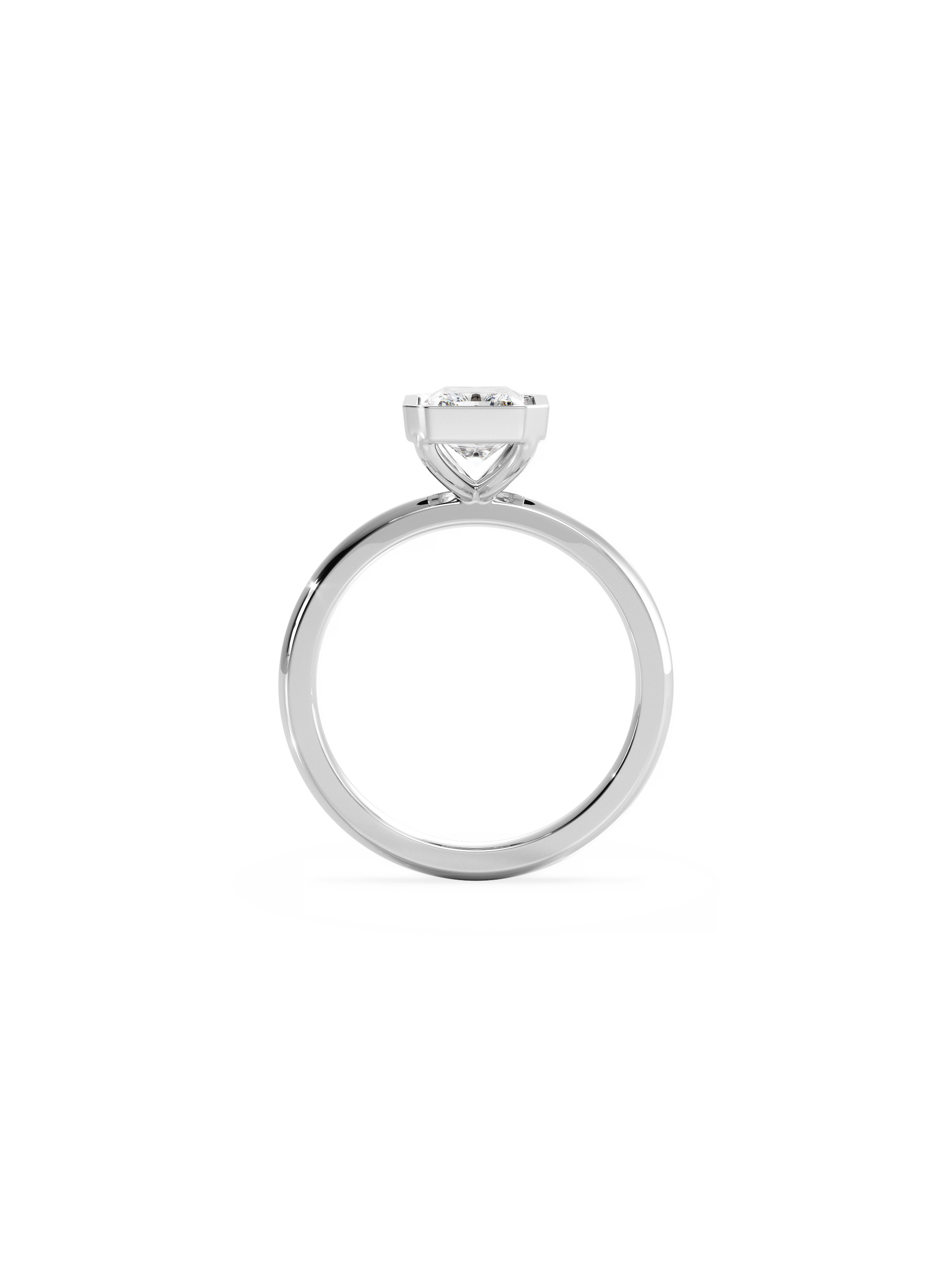 2 CT Round Three Stones Lab Grown Diamond Engagement Ring