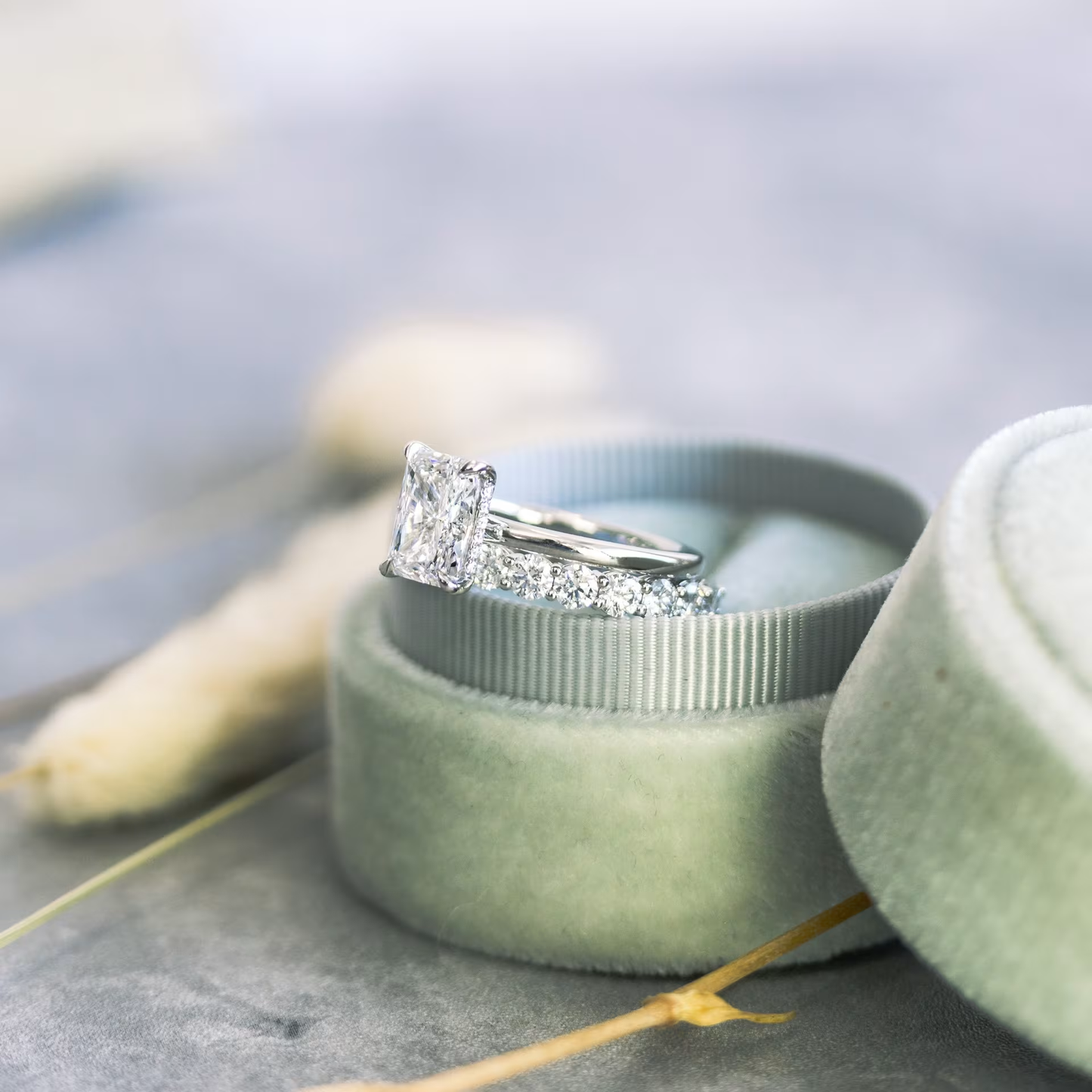 Marquise Cut Cluster Styled Lab Grown Diamond Engagement Ring
