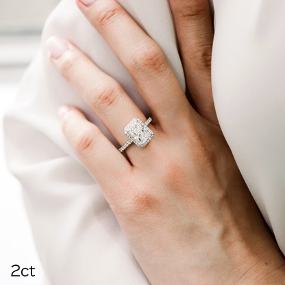 Marquise Cut Cluster Styled Lab Grown Diamond Engagement Ring